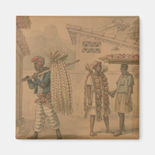 Knoblauch-und Zwiebel-Verkäufer, 1826 (w/c auf Magnet