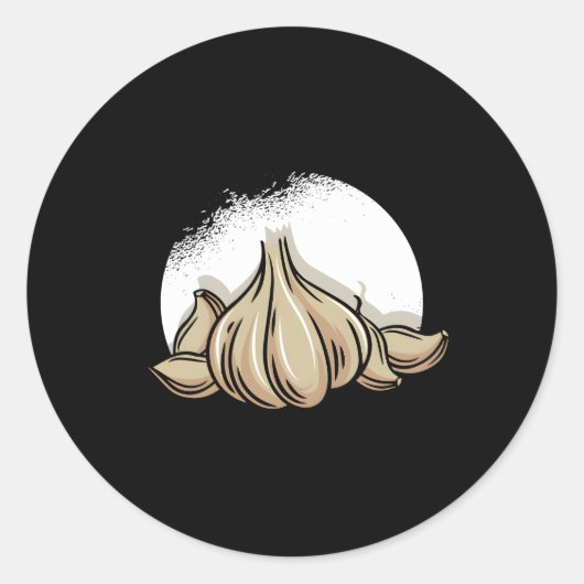 Knoblauch Vegan Bulle Albergo Colmanicchio Bauer V Runder Aufkleber (Vorderseite)