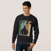 Knoblauch Vintag Knoblauch Bauer Retro Gemüse Farm Sweatshirt (Vorne ganz)