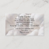 Knoblauch-Visitenkarte Visitenkarte (Rückseite)