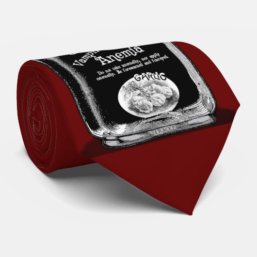 Knoblauch vorbeugt Vampire induzierte Anämie Neck Krawatte (Gerollt)