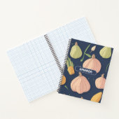 Knoblauch Wasserfarbe Personalisiertes Muster Notizblock (Innenseite)