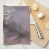 Knoblauch, Wein und Kräuter Mojo Geschirrtuch (Viertel Falte)