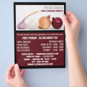 Knoblauch, Werbung für Lebensmittelhändler Flyer (Hand)