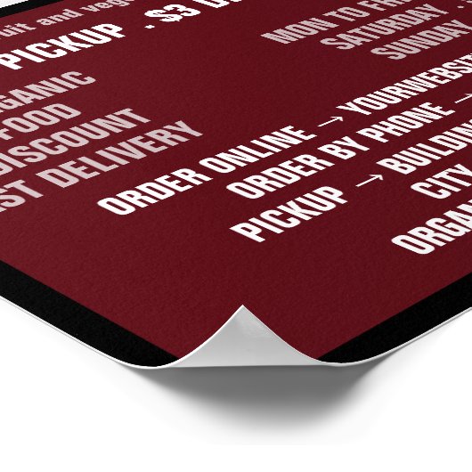 Knoblauch, Werbung für Lebensmittelhändler Poster (Ecke)