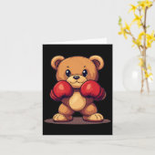 Knoblauchbär mit Boxhandschuhen für einen stinkend Karte (Gelbe Blume)