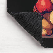 Knoblauchbär mit Boxhandschuhen für einen stinkend Mousepad (Ecke)