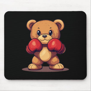Knoblauchbär mit Boxhandschuhen für einen stinkend Mousepad