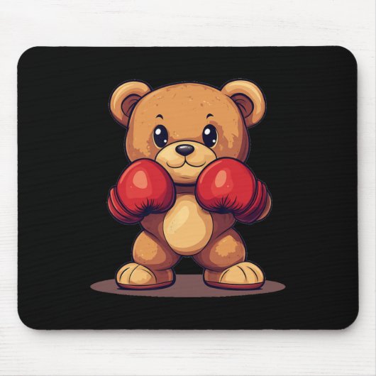 Knoblauchbär mit Boxhandschuhen für einen stinkend Mousepad (Vorne)