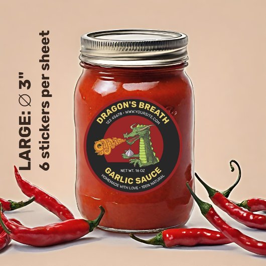 Knoblauchdrachensiegel Runder Aufkleber