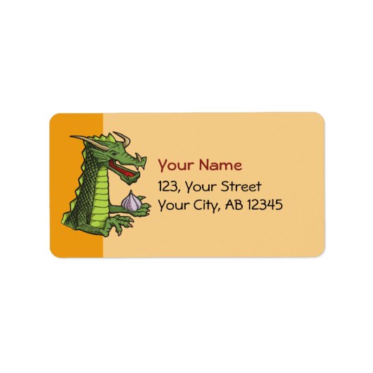 Knoblauchdragon Adressaufkleber (Vorne)