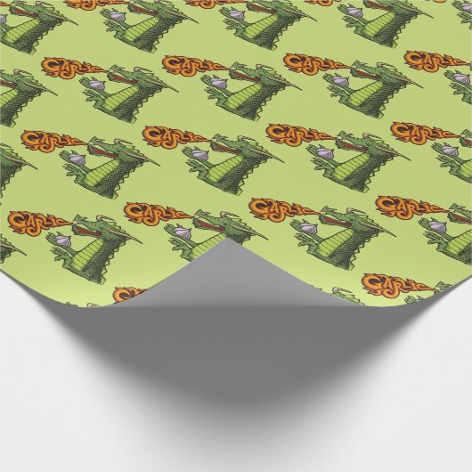 Knoblauchdragon Geschenkpapier (Ecke)