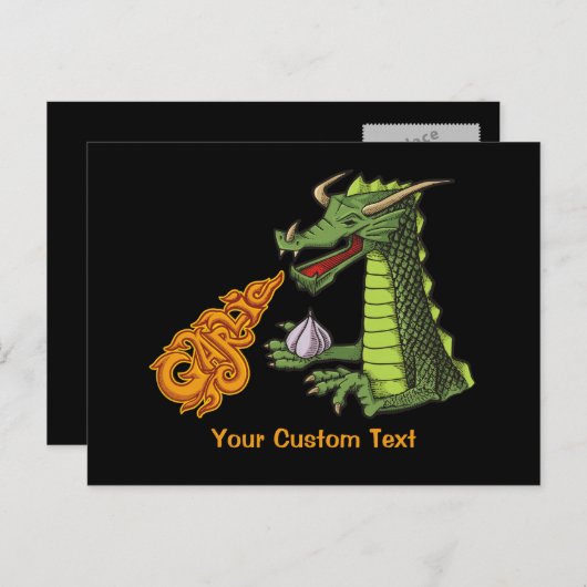 Knoblauchdragon Postkarte (Vorne/Hinten)