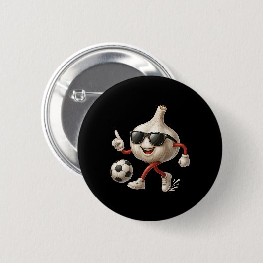 Knoblauchfußball button (Vorne & Hinten)