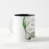Knoblauchkaffee-Tasse Zweifarbige Tasse (Vorderseite Links)