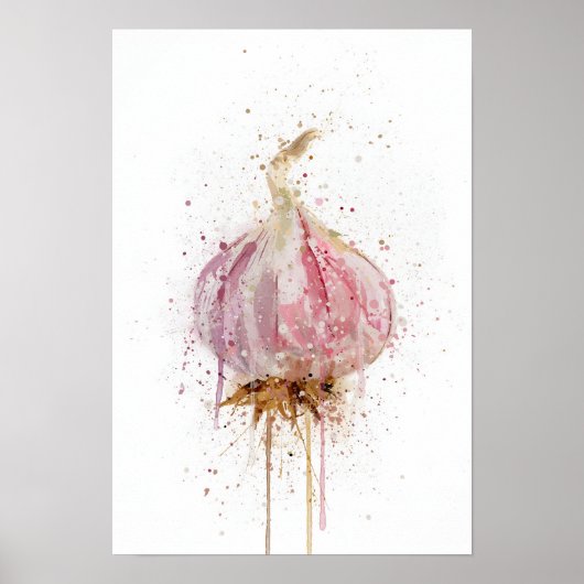 Knoblauchknolle Gemüse Poster (Vorne)