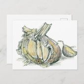 Knoblauchkraut Allium Medicinal Cooking Gewürz Zei Postkarte (Vorne/Hinten)