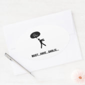 Knoblauchliebhaber Ovaler Aufkleber (Umschlag)