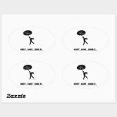 Knoblauchliebhaber Ovaler Aufkleber (Blatt)