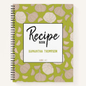 Knoblauchmuster - Knoblauchzehe- und Bulbgewächse Notizblock (Vorderseite)