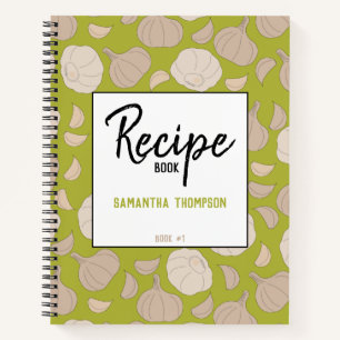 Knoblauchmuster - Knoblauchzehe- und Bulbgewächse Notizblock