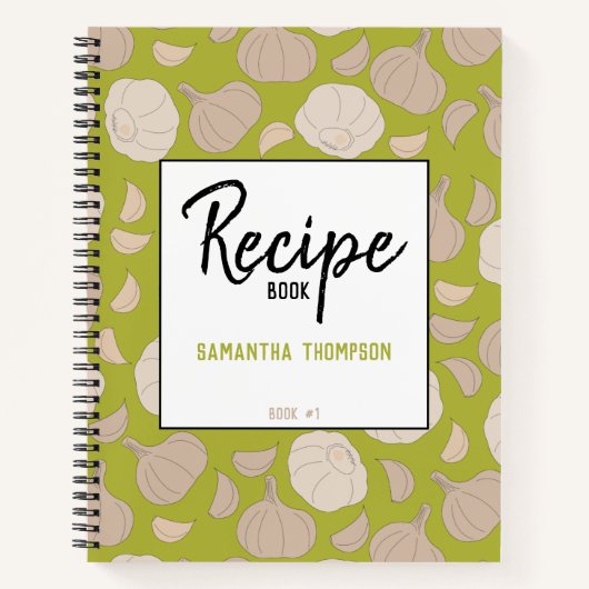 Knoblauchmuster - Knoblauchzehe- und Bulbgewächse Notizblock (Vorderseite)