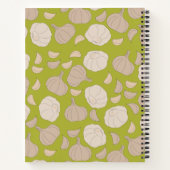 Knoblauchmuster - Knoblauchzehe- und Bulbgewächse Notizblock (Rückseite)