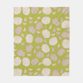 Knoblauchmuster - Knoblauchzehe und Bulle Fleecedecke (Vorderseite)