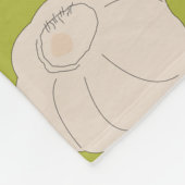 Knoblauchmuster - Knoblauchzehe und Bulle Fleecedecke (Ecke)