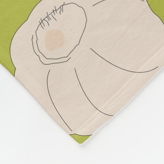 Knoblauchmuster - Knoblauchzehe und Bulle Fleecedecke (Ecke)