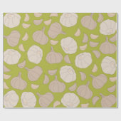 Knoblauchmuster - Knoblauchzehe und Bulle Geschenkpapier (Flach)