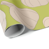 Knoblauchmuster - Knoblauchzehe und Bulle Geschenkpapier (Rolleneckpunkt)
