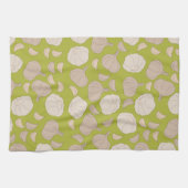 Knoblauchmuster - Knoblauchzehe und Bulle Geschirrtuch (Horizontal)