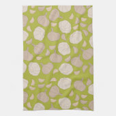 Knoblauchmuster - Knoblauchzehe und Bulle Geschirrtuch (Vertikal)