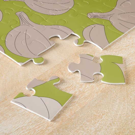 Knoblauchmuster - Knoblauchzehe und Bulle Puzzle (Seite)