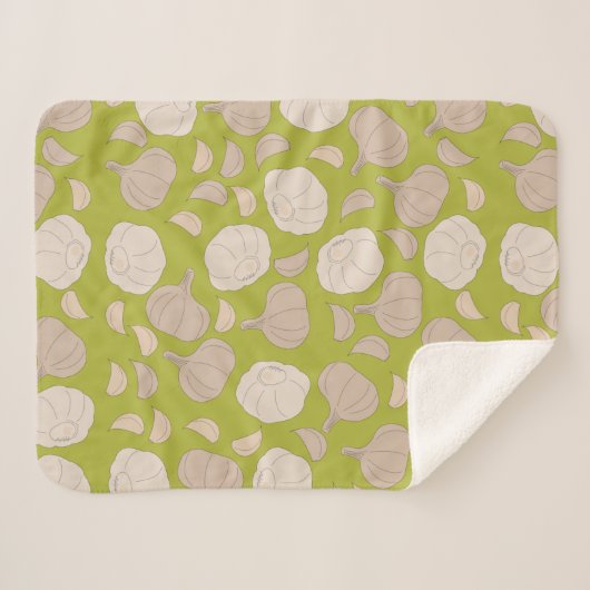 Knoblauchmuster - Knoblauchzehe und Bulle Sherpadecke (Vorderseite (Horizontal))