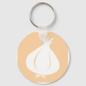 Knoblauchpflanze Schlüsselanhänger (Vorderseite)