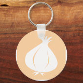 Knoblauchpflanze Schlüsselanhänger (Vorderseite)