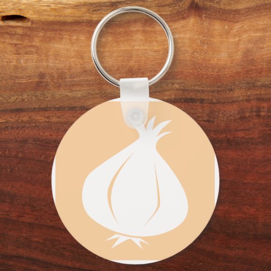 Knoblauchpflanze Schlüsselanhänger (Vorderseite)