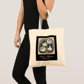 Knoblauchquartett: monochrome Eleganz Tragetasche (Vorderseite (Produkt))