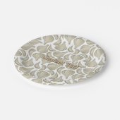 Knoblauchschnitt-Muster Pappteller (Schrägansicht)