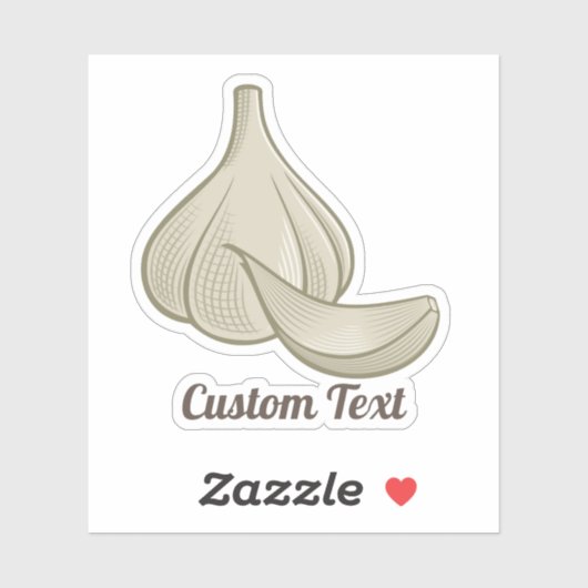 Knoblauchschnitt-Symbol Aufkleber (Blatt)