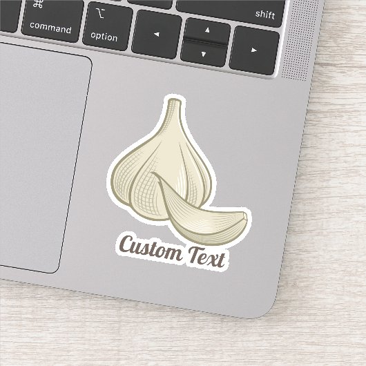 Knoblauchschnitt-Symbol Aufkleber (Detail)