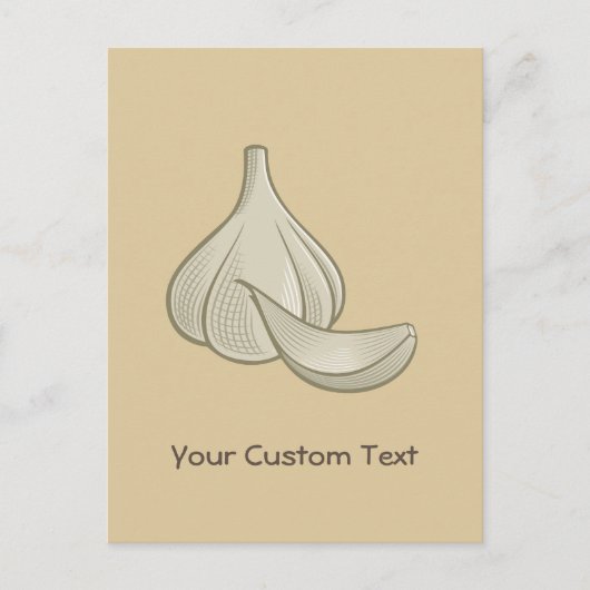 Knoblauchschnitt-Symbol Postkarte (Vorderseite)