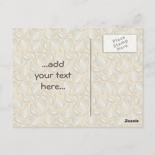 Knoblauchschnitt-Symbol Postkarte (Rückseite)