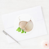 Knoblauchstücke Runder Aufkleber (Umschlag)