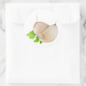 Knoblauchstücke Runder Aufkleber (Tasche)