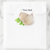 Knoblauchteile Runder Aufkleber (Tasche)