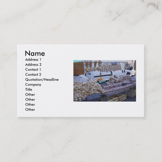 KnoblauchVisitenkarte Visitenkarte (Vorderseite)