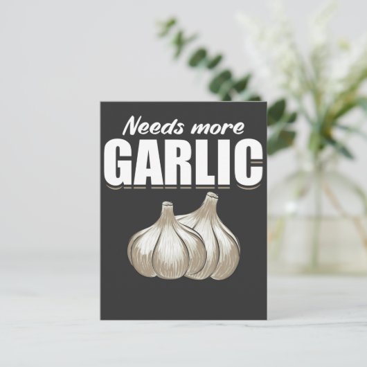Knoblauchzehe Funny Cooking Food Spaß Postkarte (Stehend Vorderseite)